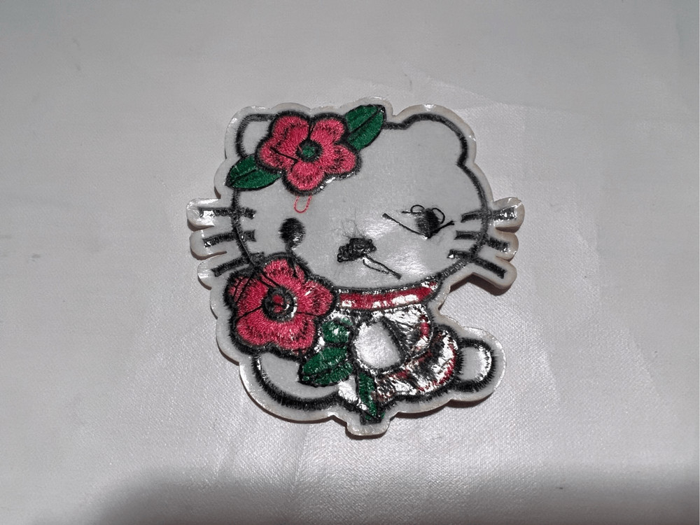 Hello Kitty with Flower Iron on Patch