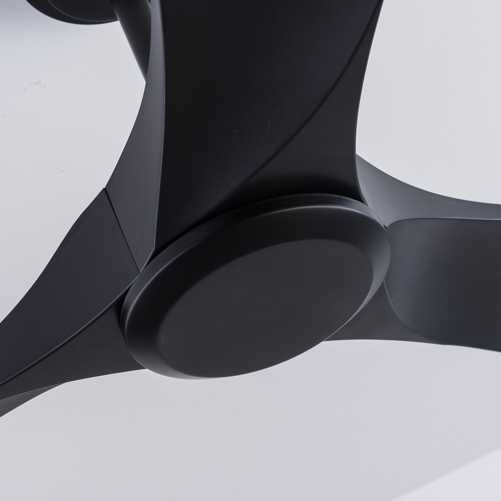 52" Flush Mount Solid Wood Ceiling Fan with Light 3 Speed Quiet DC Motor 3 CCT