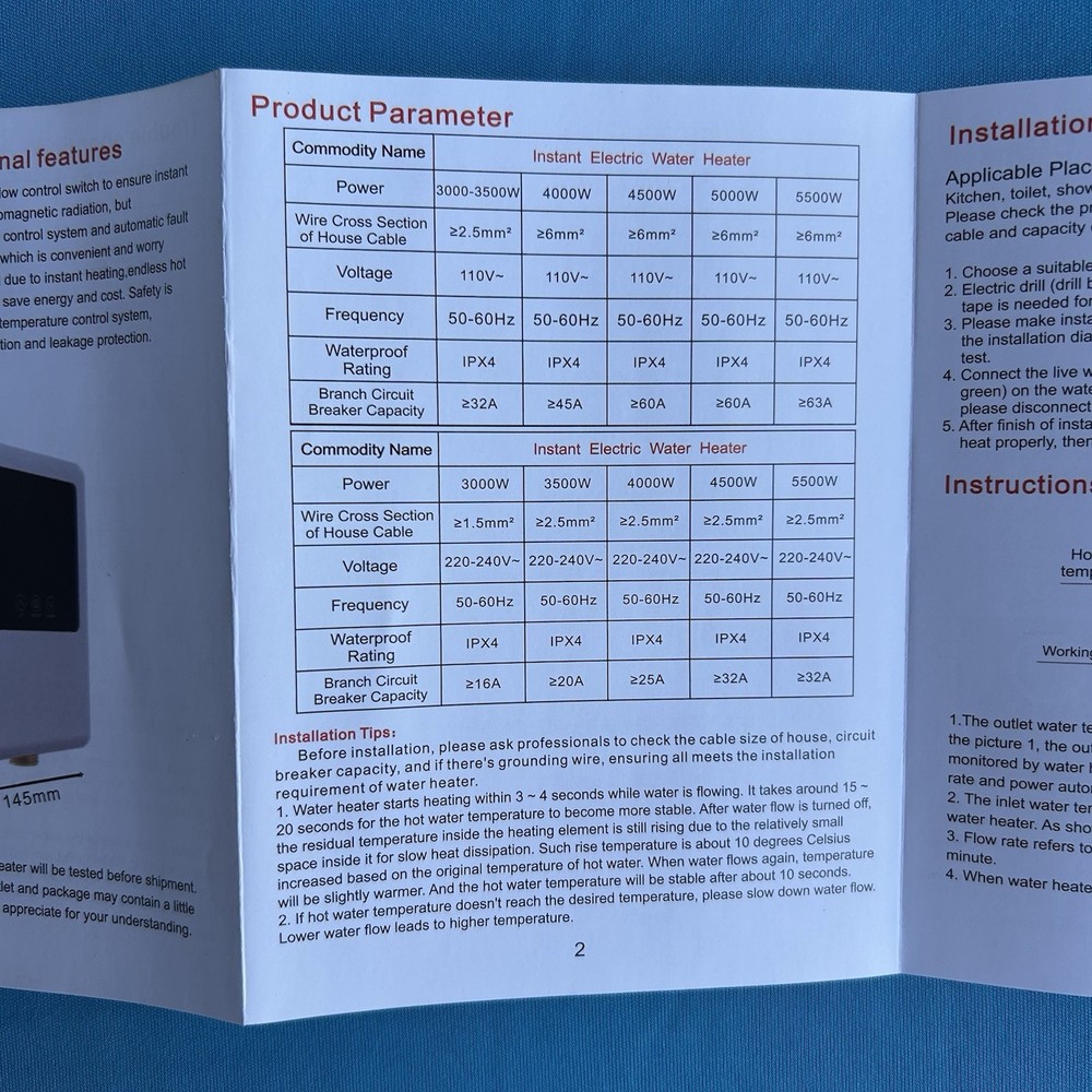 Instant Electric Water Heater