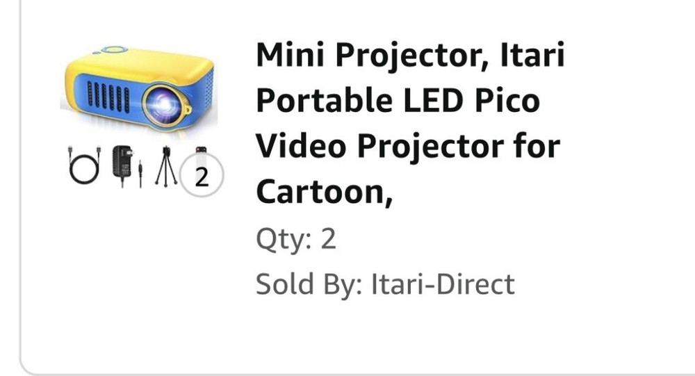 Irari A2000 Mini Projector Portable Home Theater Projector