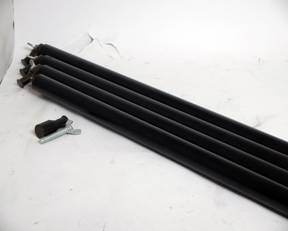 Aluminum Black Backdrop Background Pole Boom 39" Sections 4x Poles