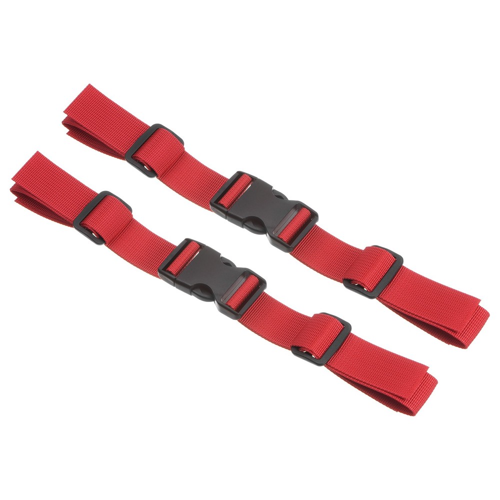 Backpack Chest Strap, 2 Pcs Adjustable Strap with Quick-Release Buckle, Red