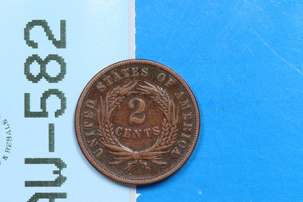 1868 2C TWO 2 CENT PEICE COPPER EARLY US TYPE COIN RW-582