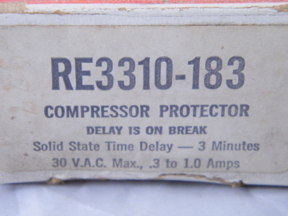 NEW ROBERTSHAW COMPRESSOR PROTECTOR ~ PART # RE3310-183