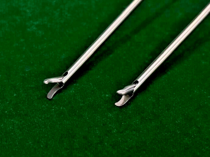 2pc Laparoscopic Needle Holder Curved Jaw Right & Left 5mm Reusable Instruments