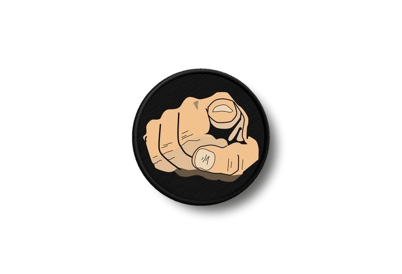 Patch Badge Printed Iron-On Finger You