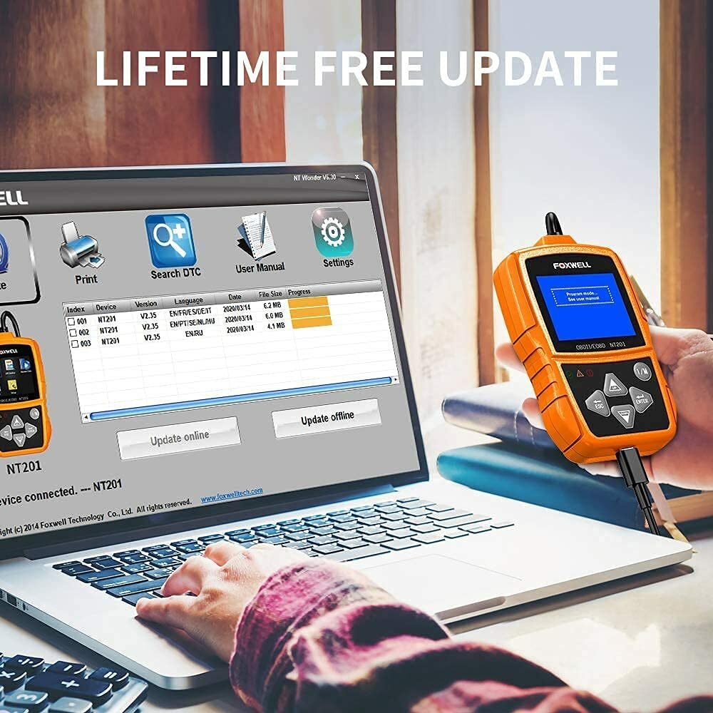 Foxwell NT201 Automotive OBD2 Scanner OBD Car Code Reader Diagnostic Scan Tool