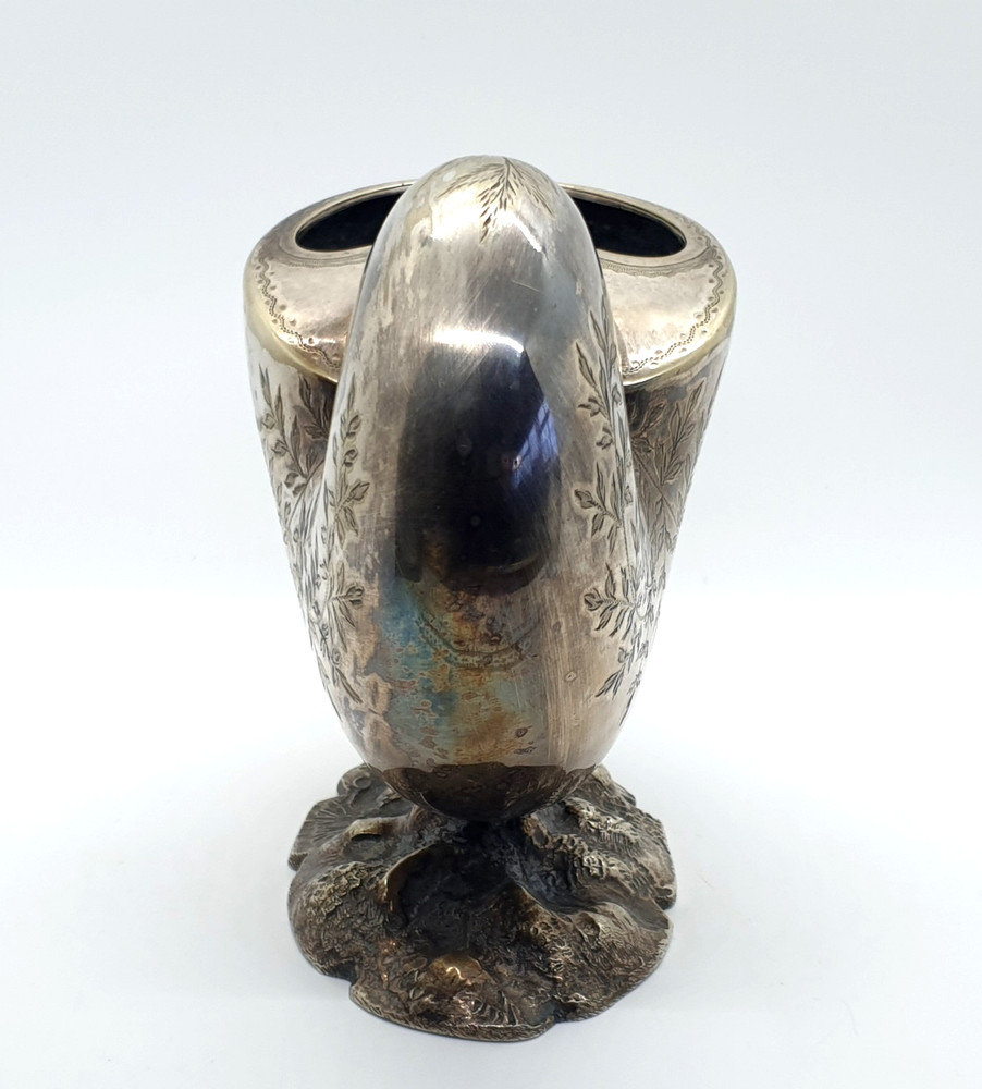 Victorian Silver Plated Nautilus Shell Spoon Warmer