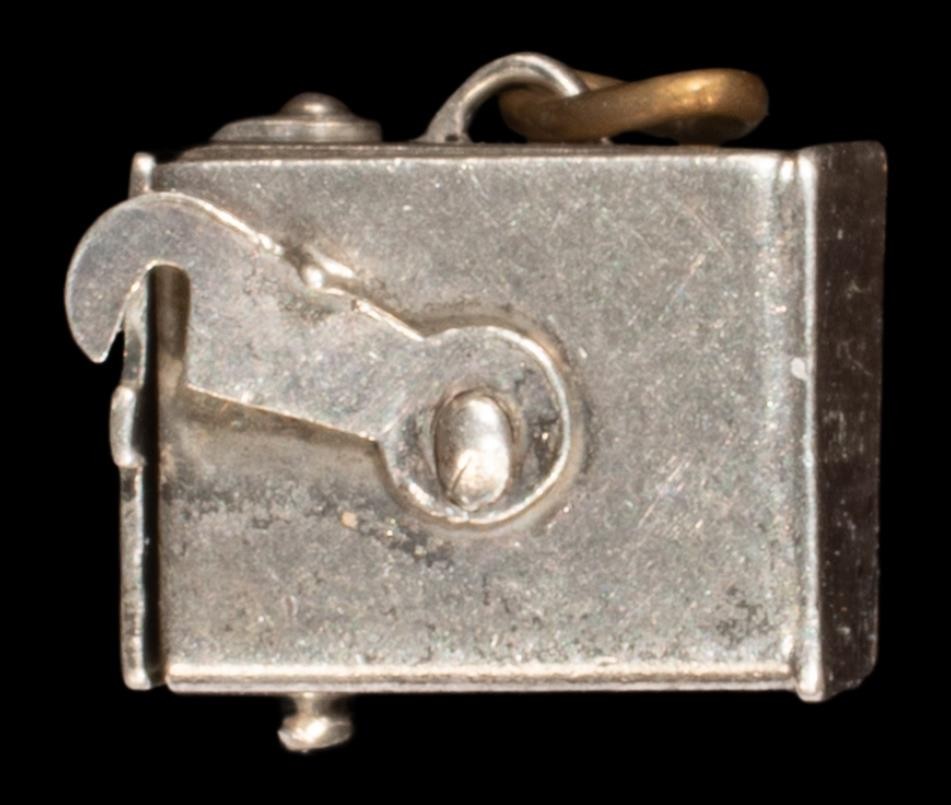Sterling Silver Box Opening Lid Pendant Charm