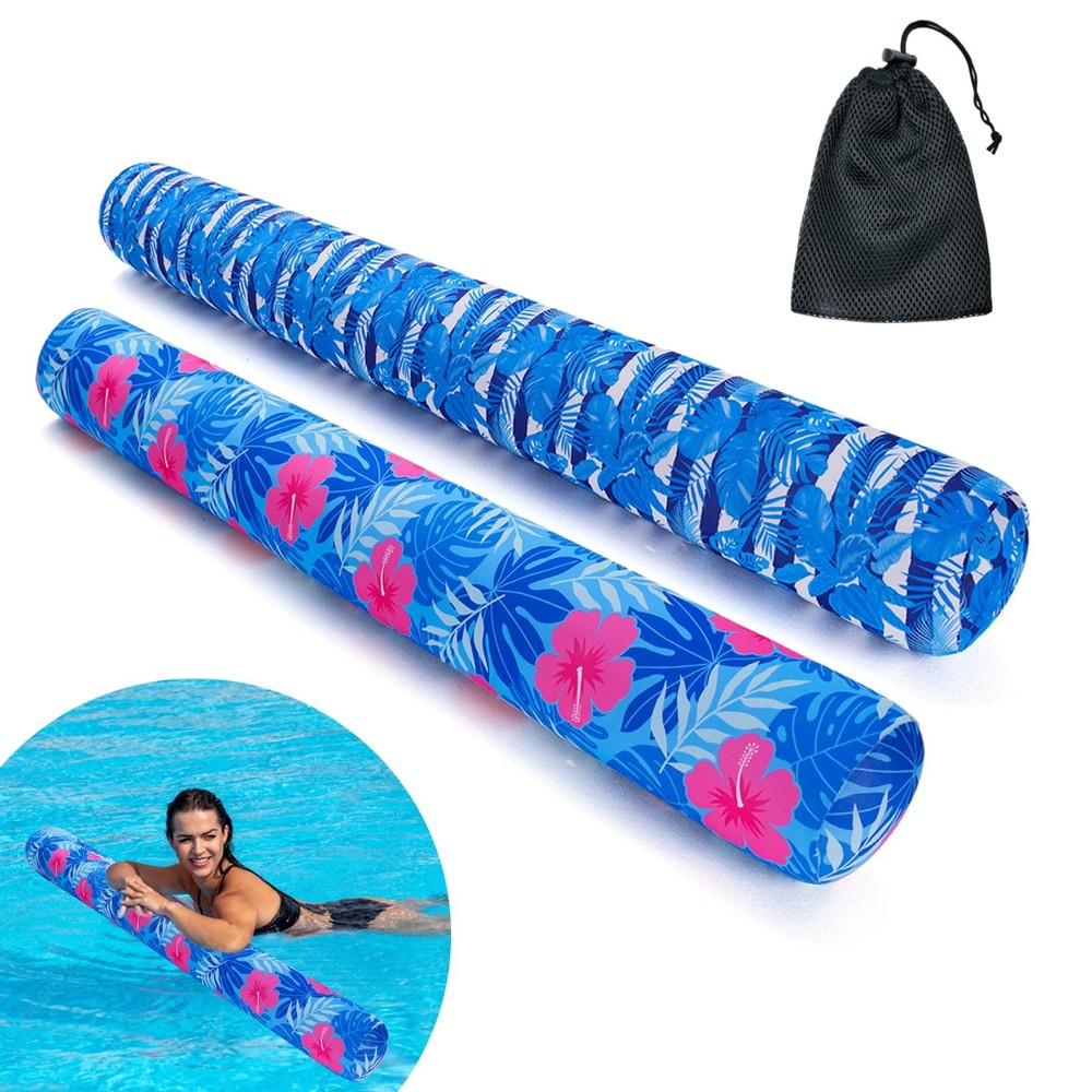 Inflatable Swimming Pool Noodle, 2 Pack Soft Fabric Quick Drying Covered Larg...