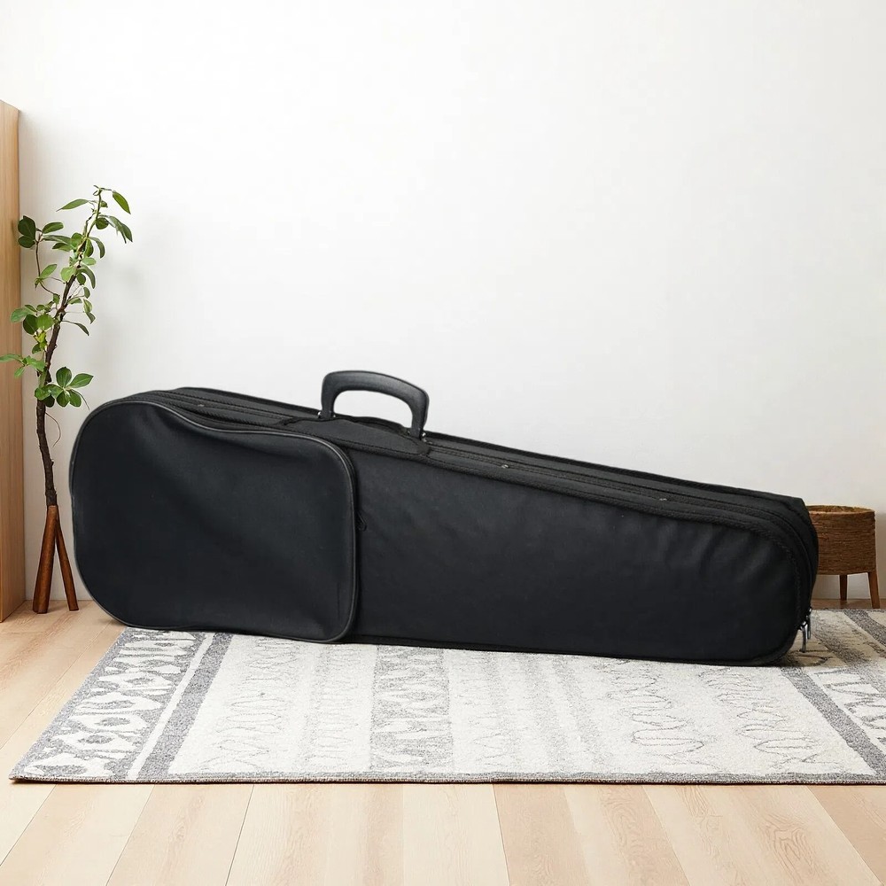 4/4 & 3/4 Violin Hardshell Case - Padded, Beige Interior, Black Exterior