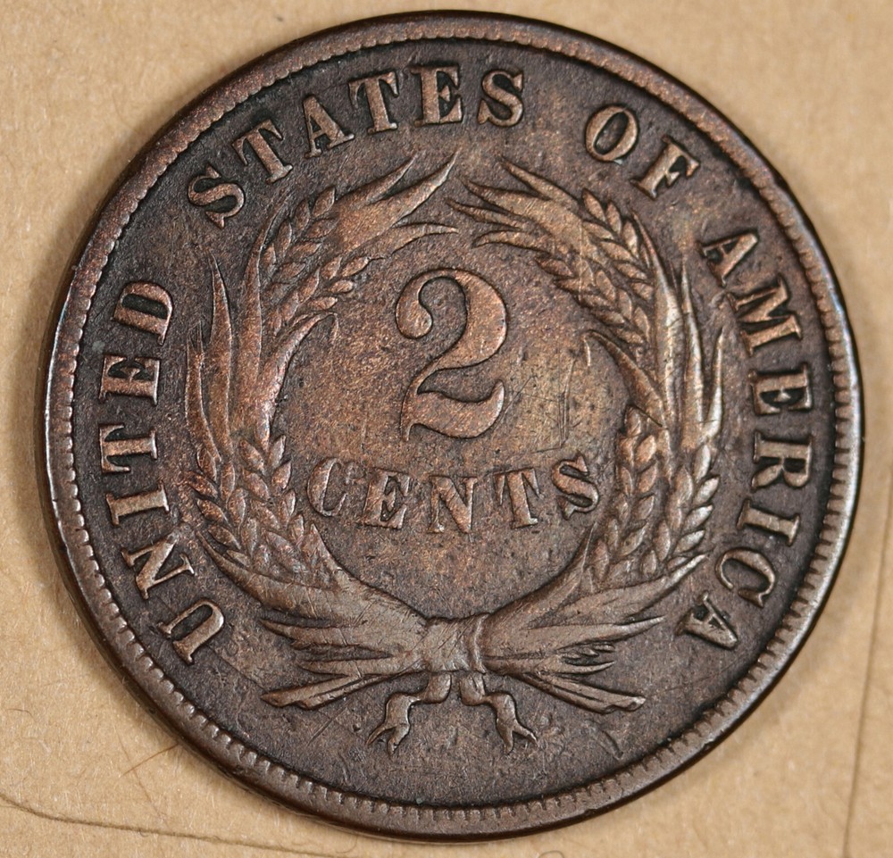 1870 2 Cent Piece. VF-XF. 194079