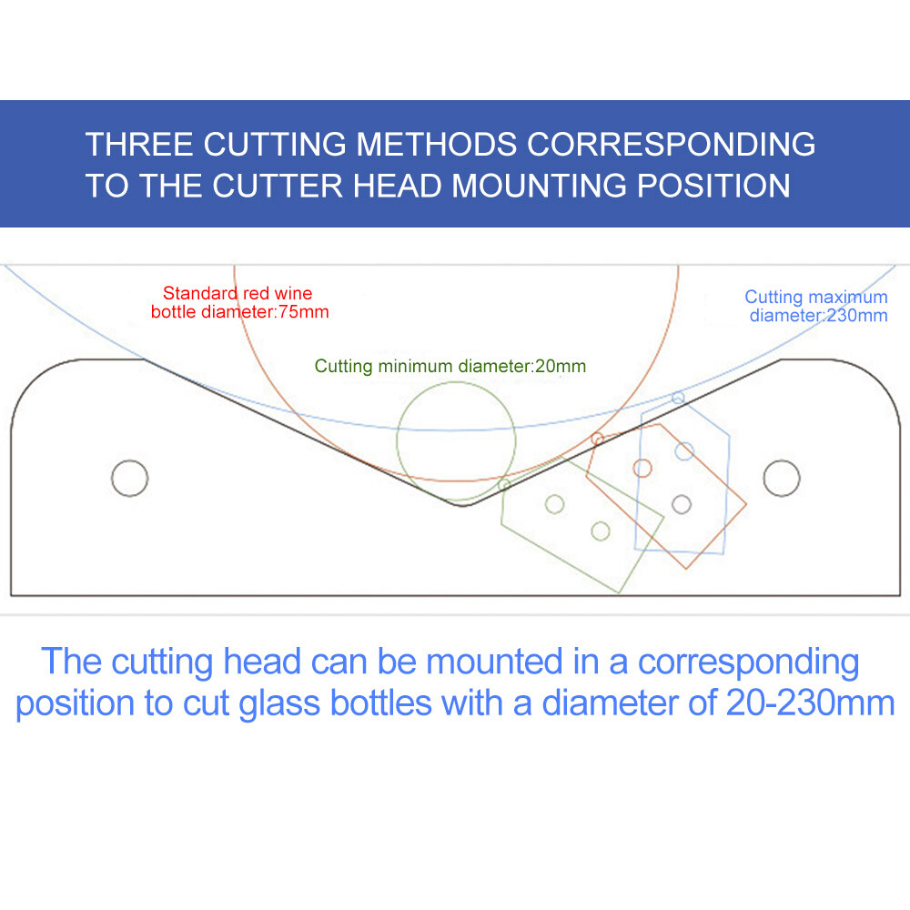 Adjustable DIY Glass Bottle Cutter Machine Recycle Wine Bottle Separate Tool Kit