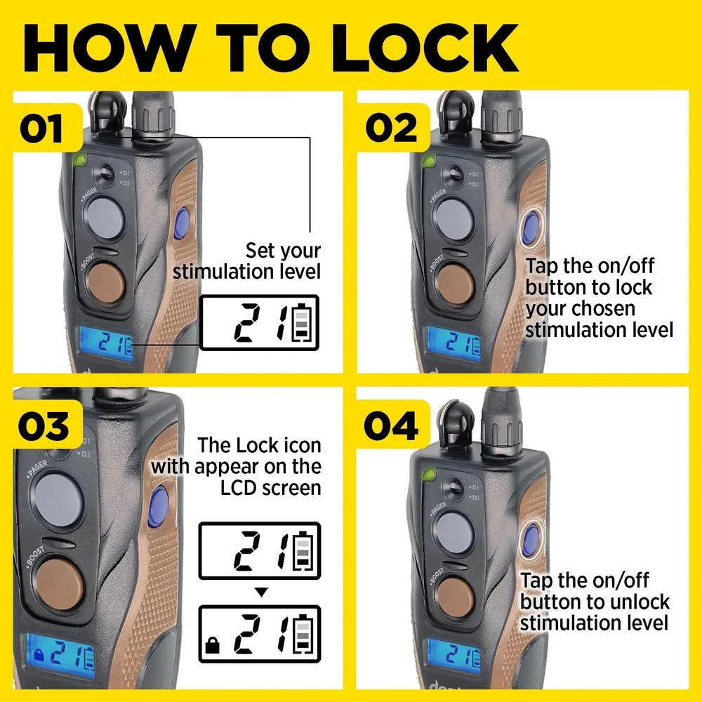 Dogtra 1902S HANDSFREE Plus Boost and Lock: Remote Dog Training E-Collar