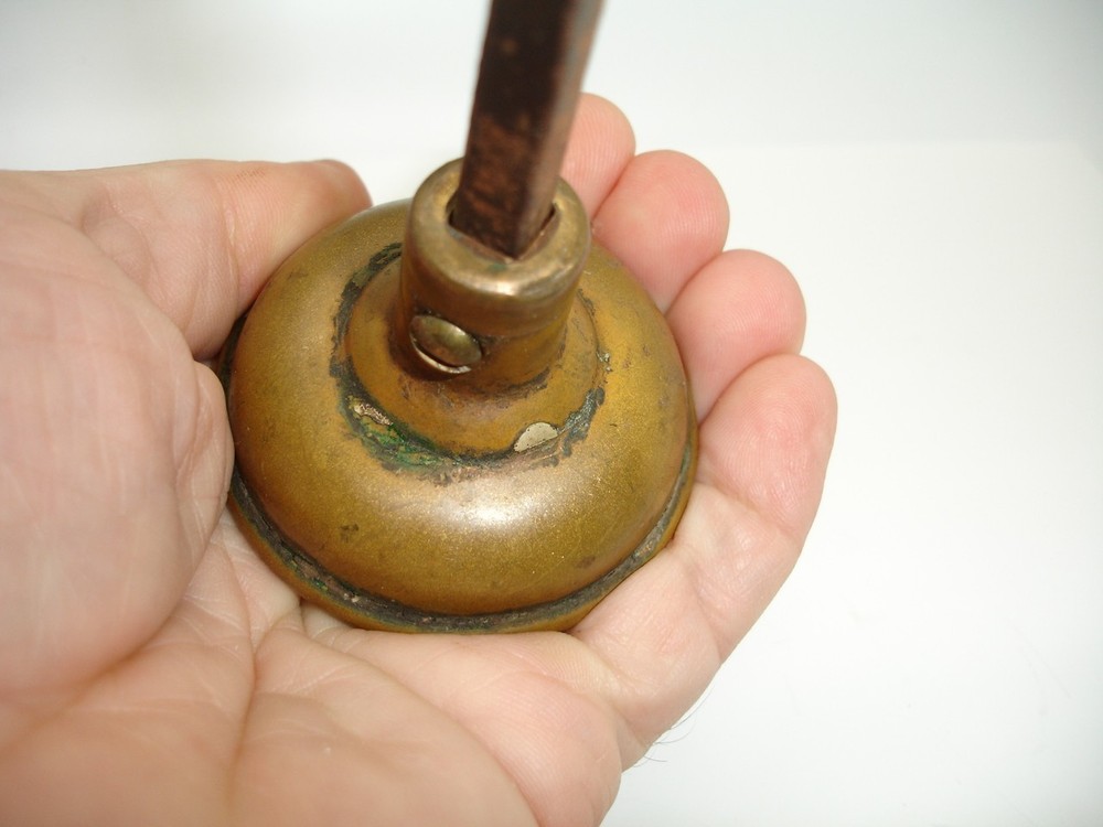 Antique Victorian ornate bronze HEART doorknob set brass CORBIN hardware knobs