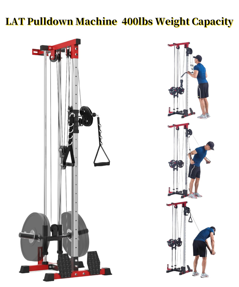 LAT Pull Down Machine with High and Low Pulley Station Back Exercise Equipment