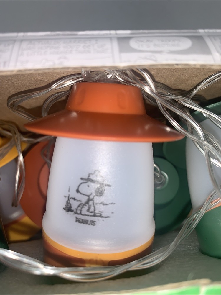 Peanuts Beagle Scouts Mini Lantern 10-piece String Light Set New Tested