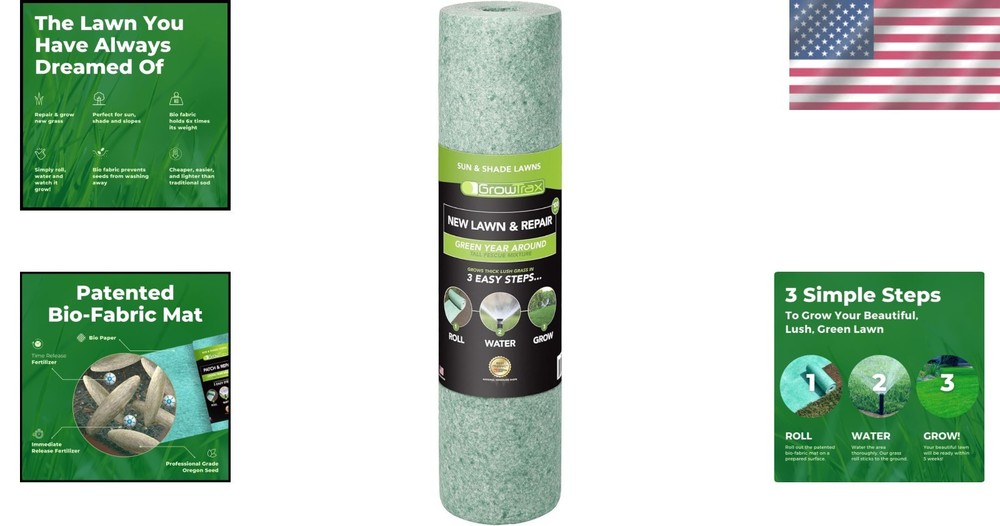 Biodegradable Grass Seed Mat - 100 sqft Green Solution