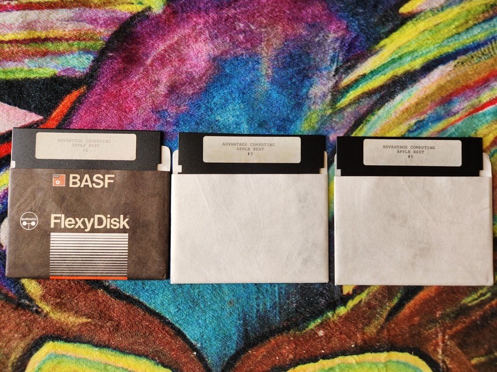 Advantage Computing - Apple Best No. 1-6 | 3 Double Sided 5.25" Disks