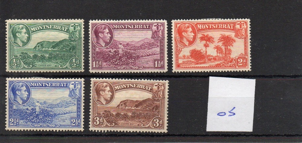 Montserrat (05) 1938 -  Definitive selection - mint - SG Cat £8