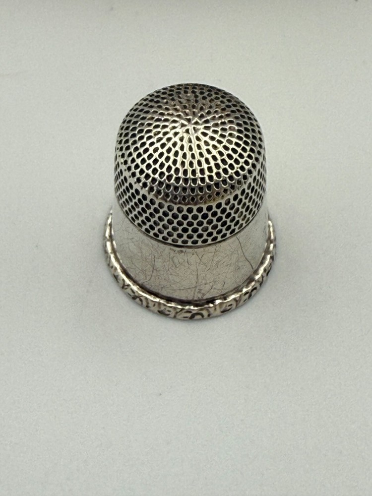 Antique Shell Boat Thimble Holder-Bamberg-Sterling Simons Thimble