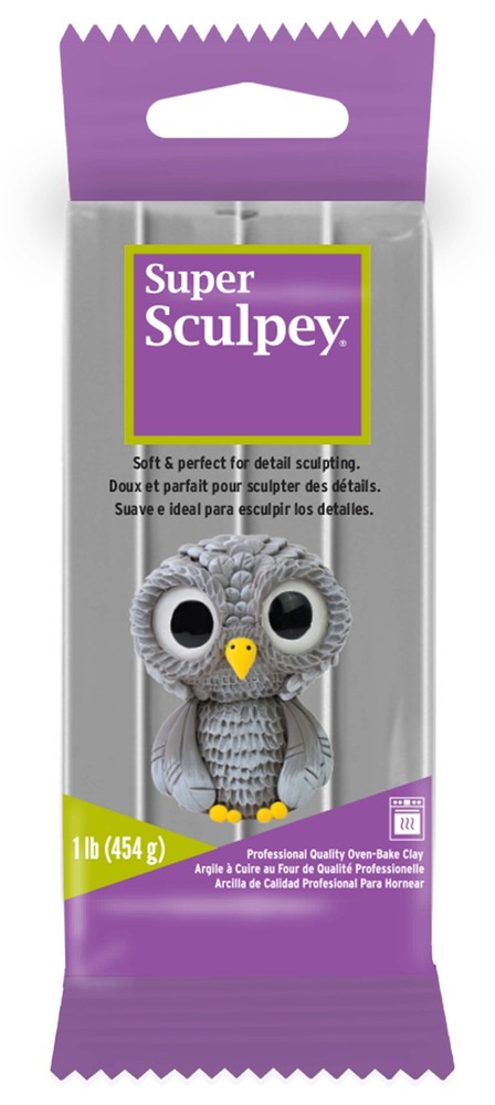 Super Sculpey Polymer Clay 1lb-Gray