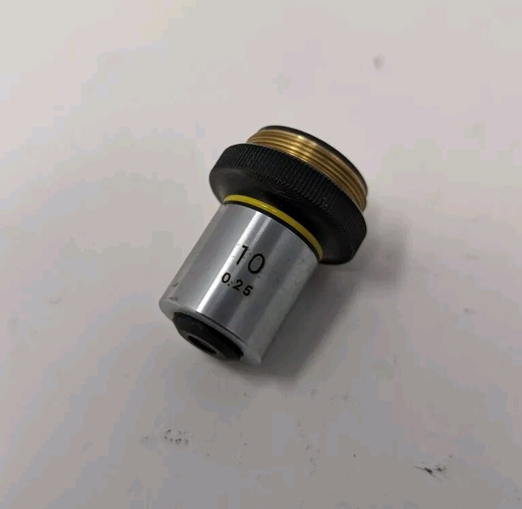 Nikon 10x Microscope Objective 0.25 84756 Vintage Lens