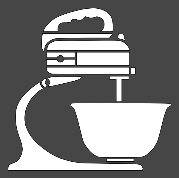 1- 8x8 inch Custom Cut Stencil, (ND-39) Blender Mixer