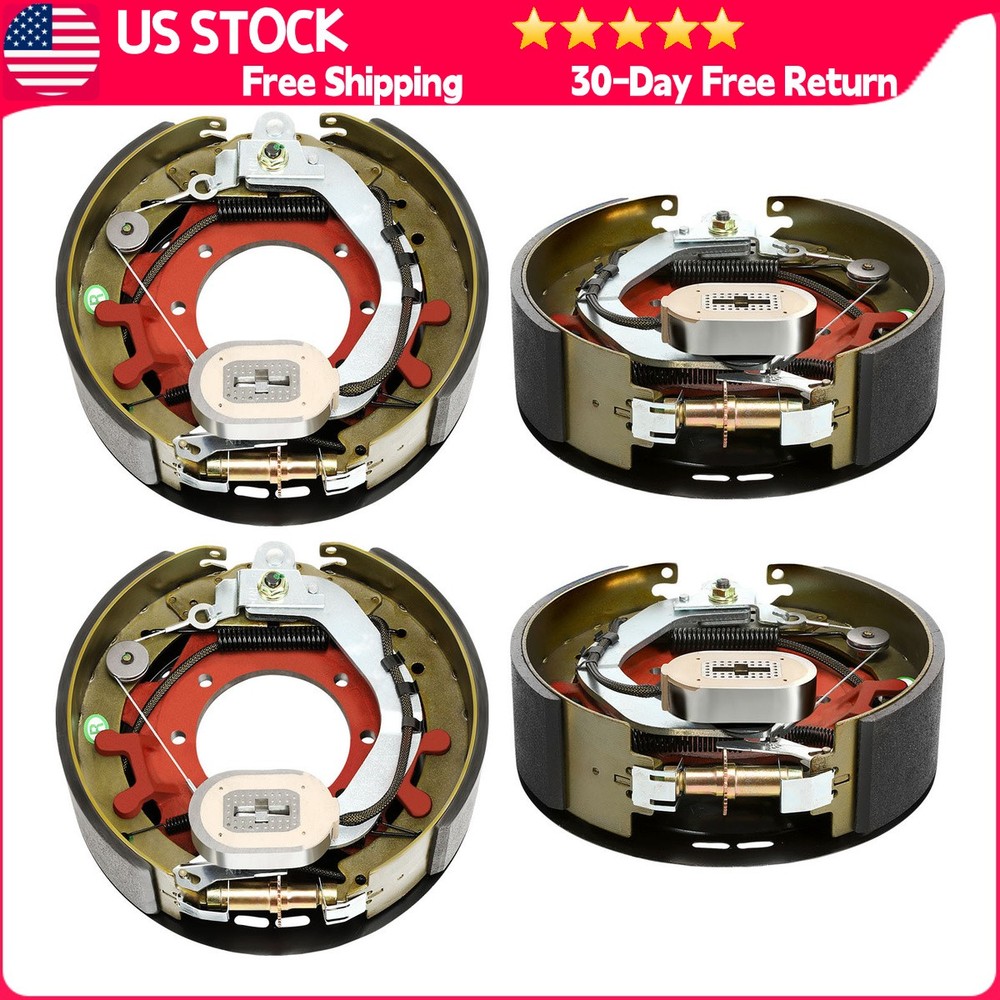 Four 12-1/4x3-3/8" 10K GD Electric Backing Plate 10000# Trailer Brake Fit US*