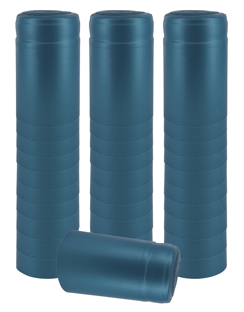 Home Brew Ohio Metallic Light Blue PVC Shrink Capsules 30 count