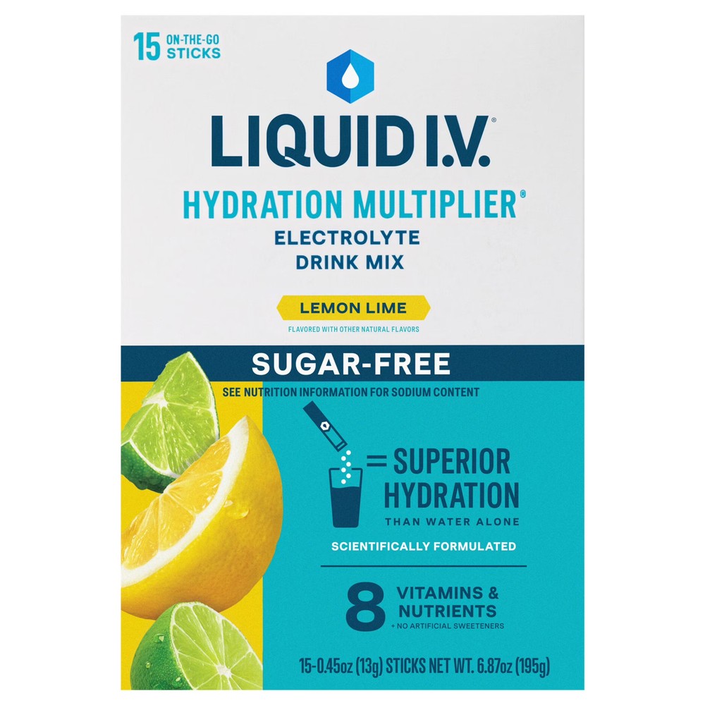 (4 pack) Liquid I.V.® Lemon Lime Hydration Multiplier® 15 Count Packets