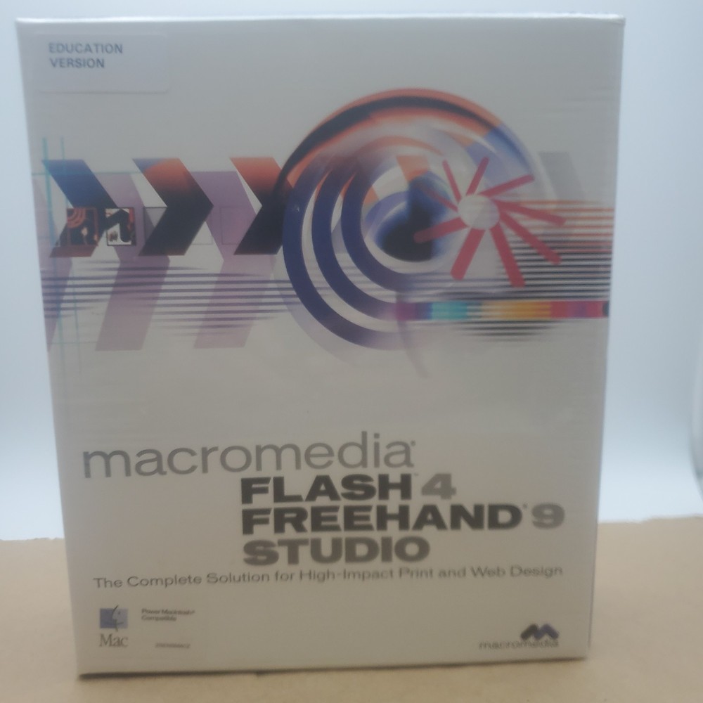 Macromedia Flash 4 & FreeHand 9 Studio – Education Version (PC/Mac) – Sealed