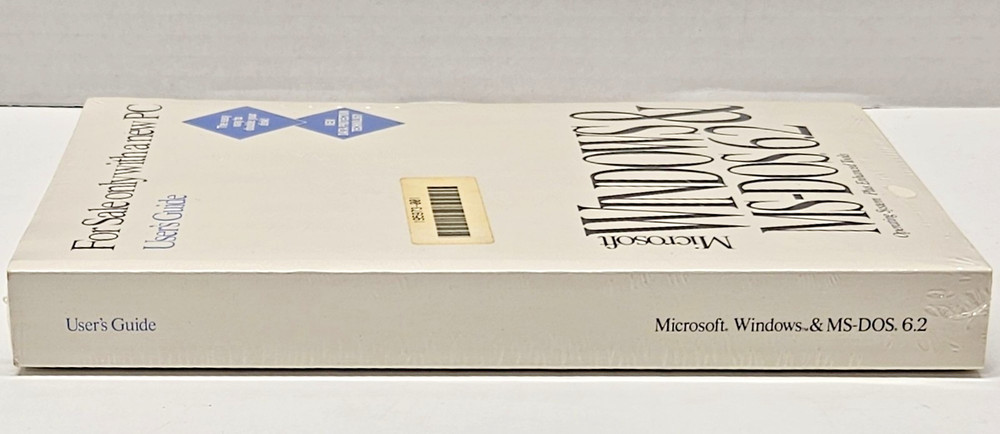 Microsoft Windows & MS-DOS 6.2 User’s Guide OEM Sealed Vintage 1993 Manual