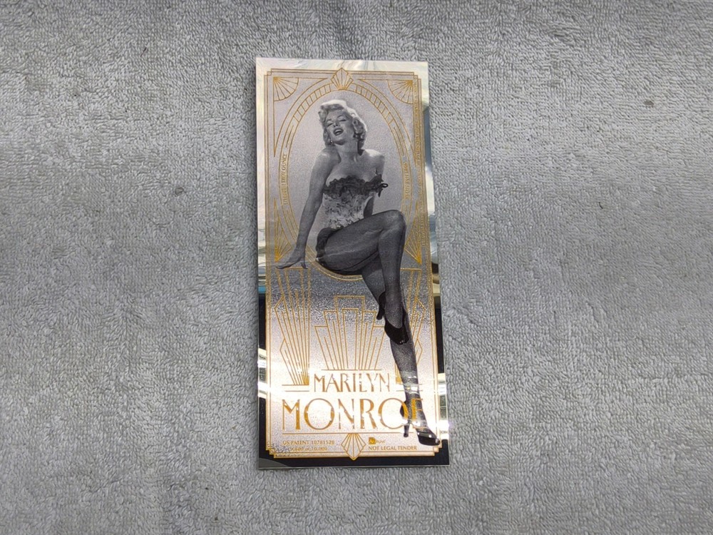 "MARILYN MONROE" ONE SILVERBACK (1/1000th TROY OUNCE SILVER)