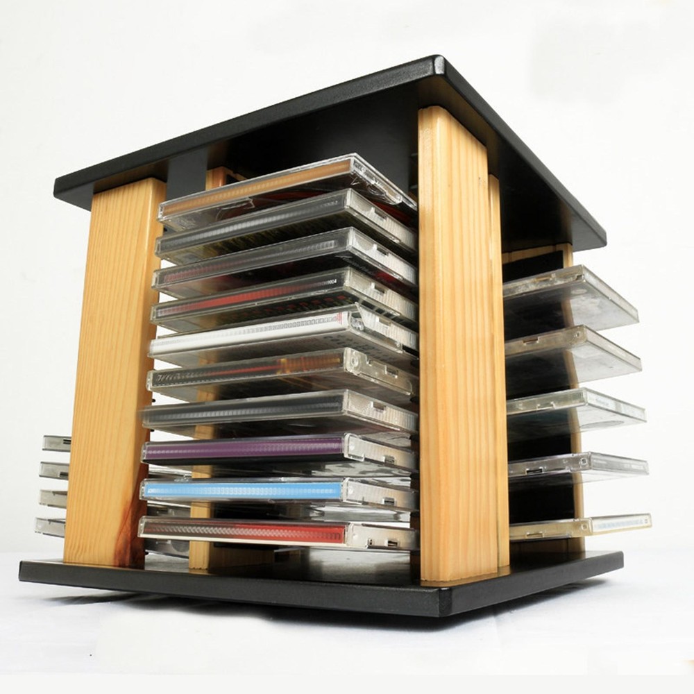 Desktop CD Storage Rack Saving Organizer Desktop DVD Media Disc Stand