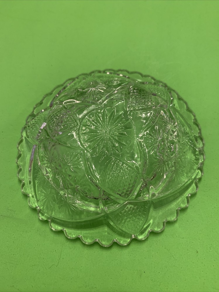 Vintage Small Cut Crystal Butter Dish with Dome Lid *Read