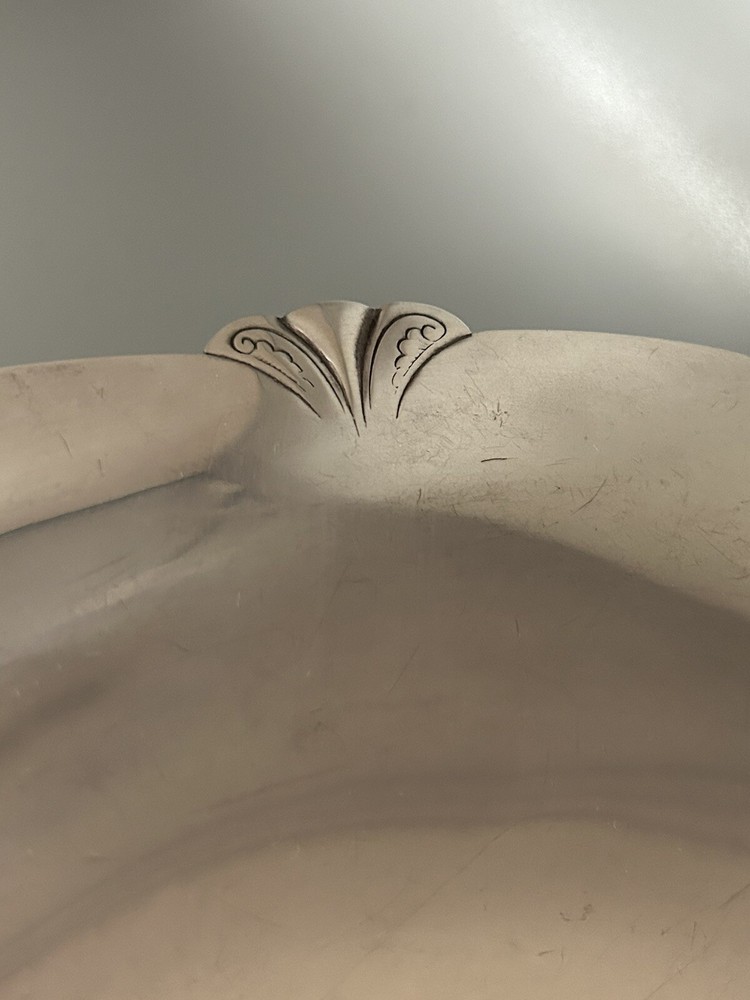 Vintage Sterling Round Footed Tray, 12”