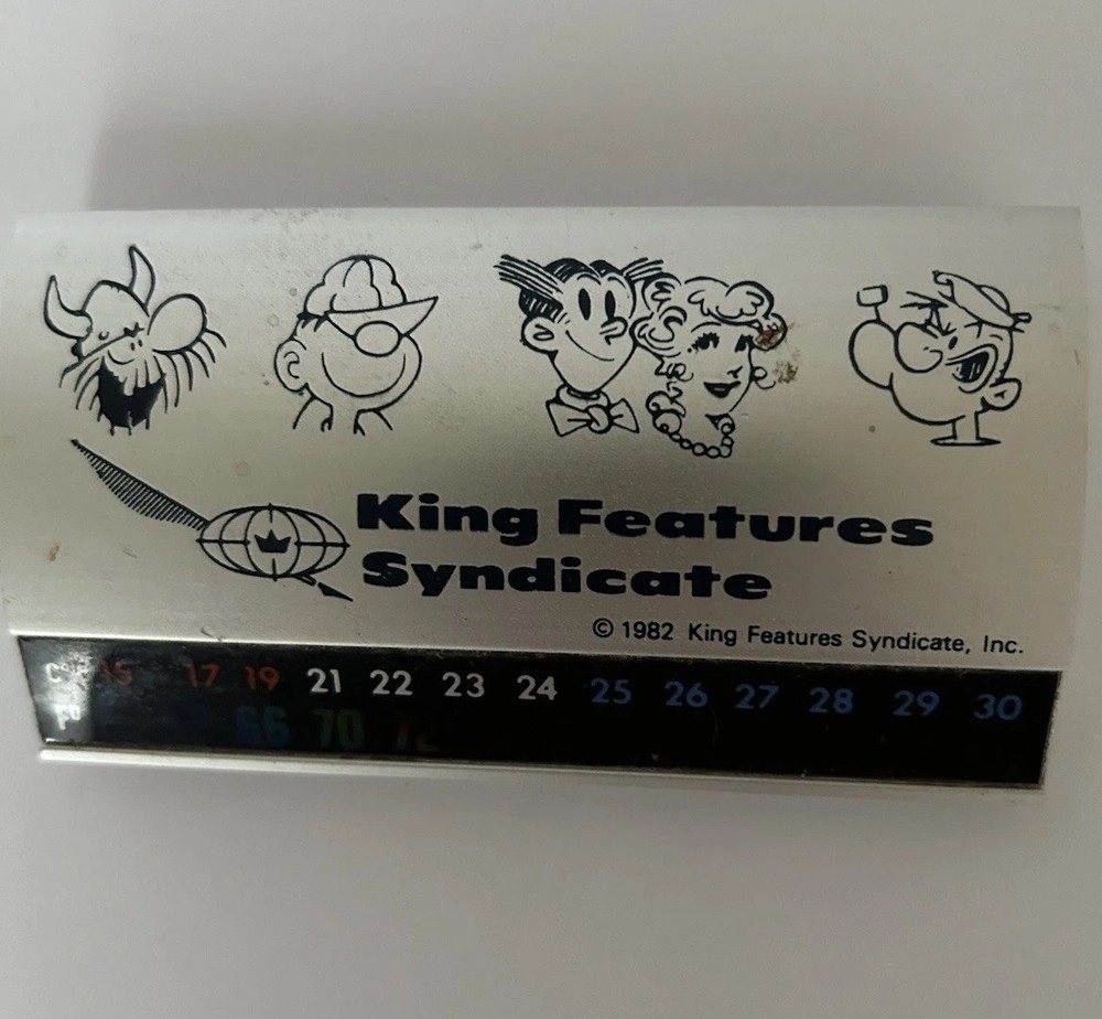 King Features Syndicate Desk Thermometer 1982