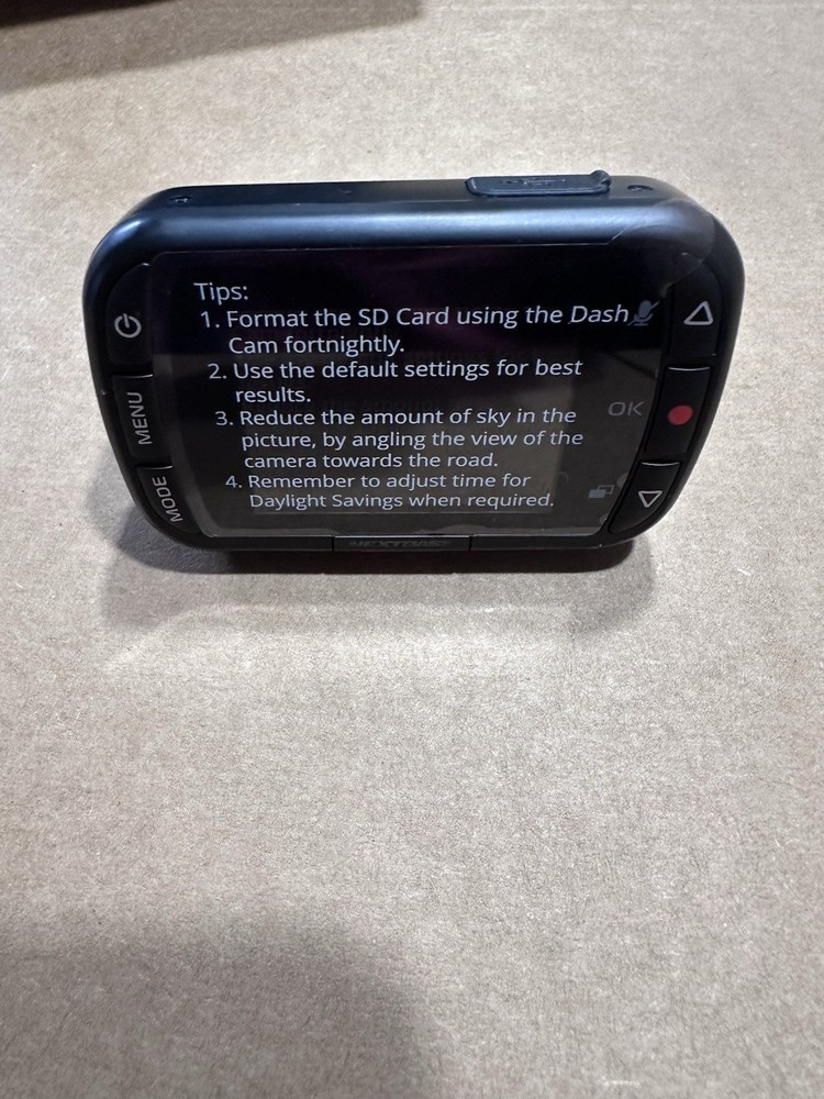 Nextbase 122 Dash Cam 720p HD DVR Click&Go PRO Mount Open Box