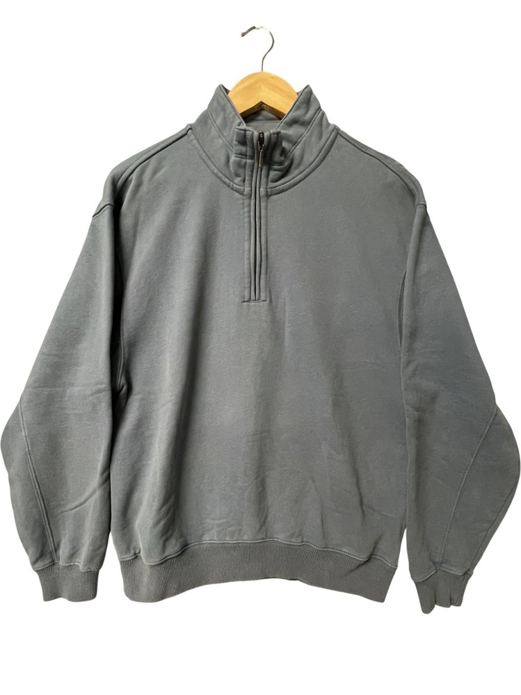 Izod Men's Pullover sweatshirt Jacket Size M Grey Half Zip