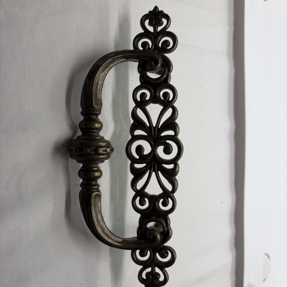 Vtg Pair Of Brass Drawer Pulls 7” (11)