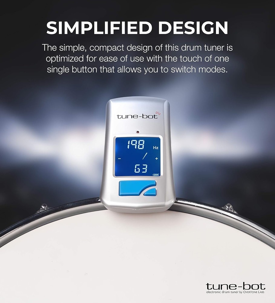 Digital Drum Tuner with Two Modes and Overtones Filter - Tune Your Kit Easily