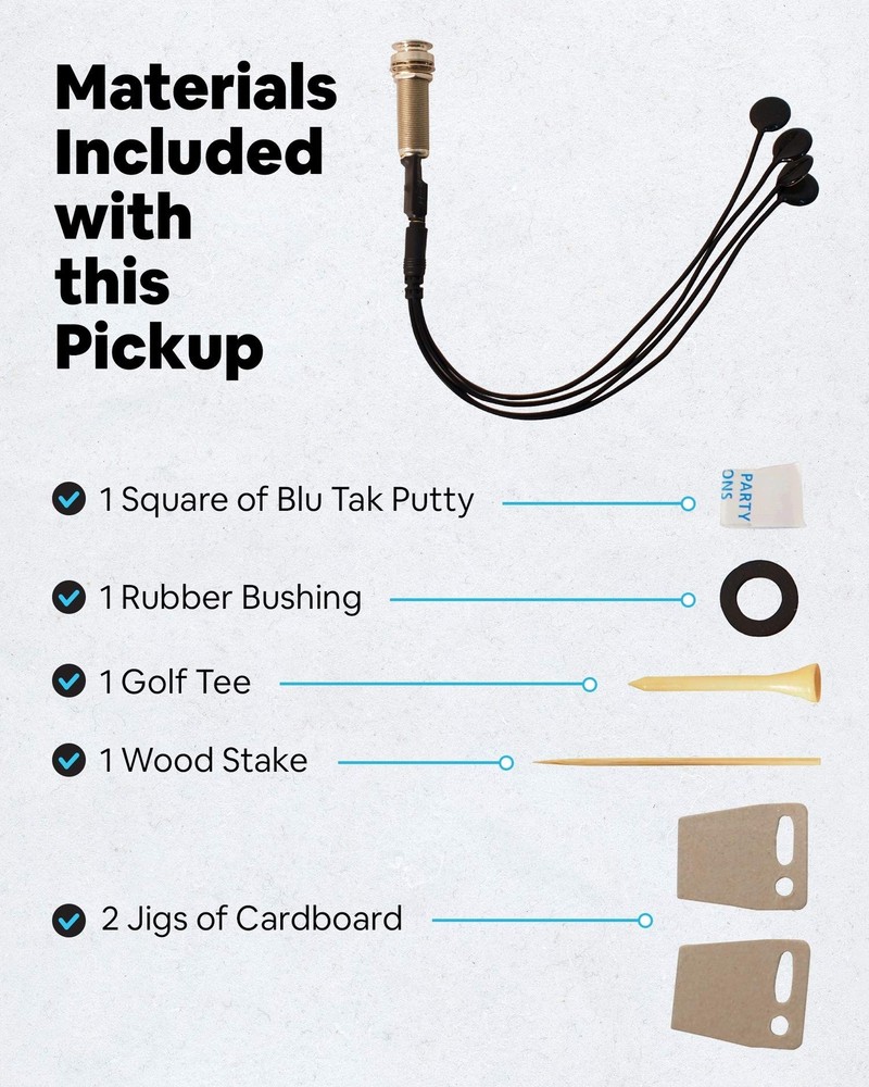 Classical Passive Piezo Pickup – EP004K Four Balanced German-made Passive Pie...