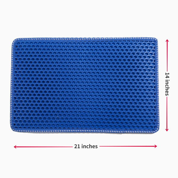 Cat Litter Mat Double Layer Mat with MiLi Shape Scratching Waterproof 21''x14''