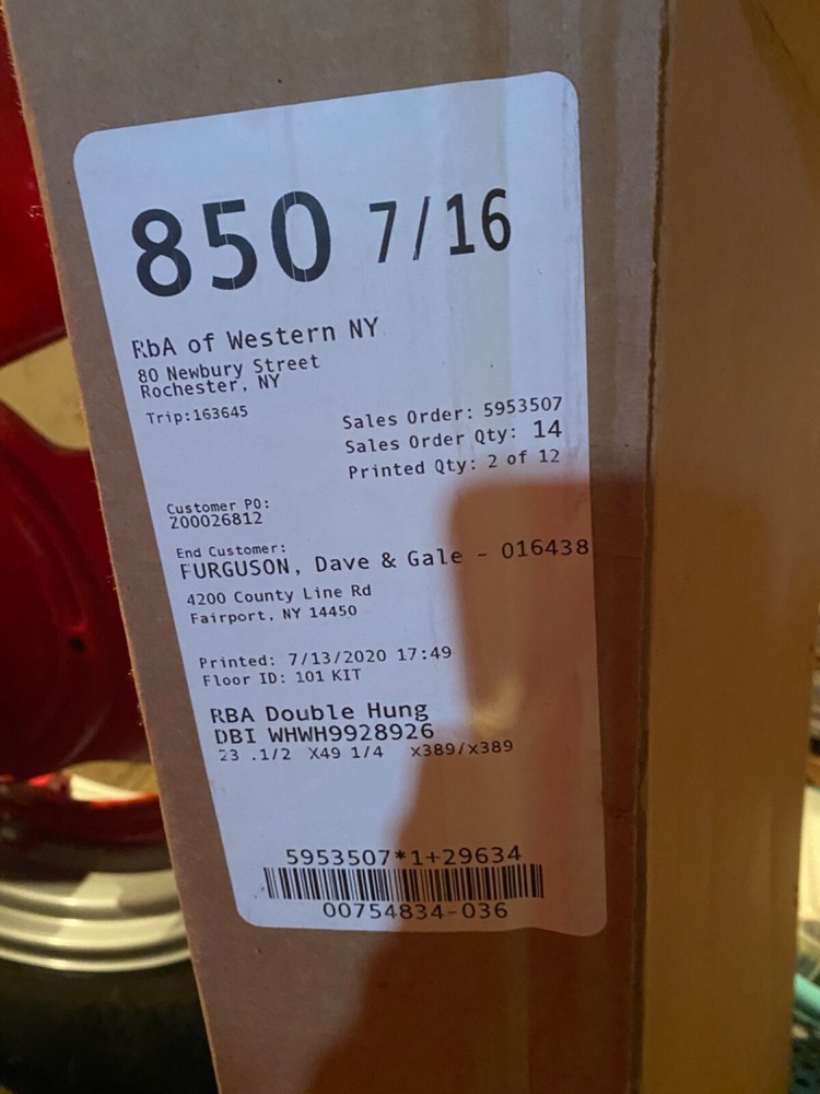 vinyl replacement windows Andersen new 8 several sizes