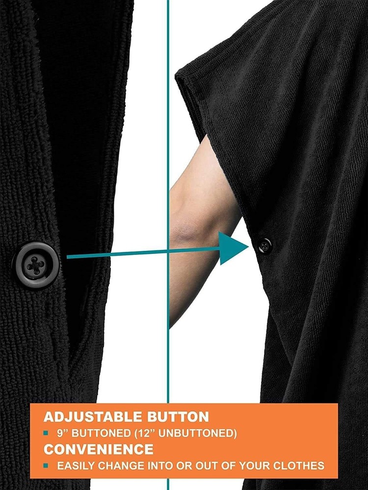 Changing Robe with Hood Quick Dry Microfiber Wetsuit Changing Towel(Bulk 3 Sets)