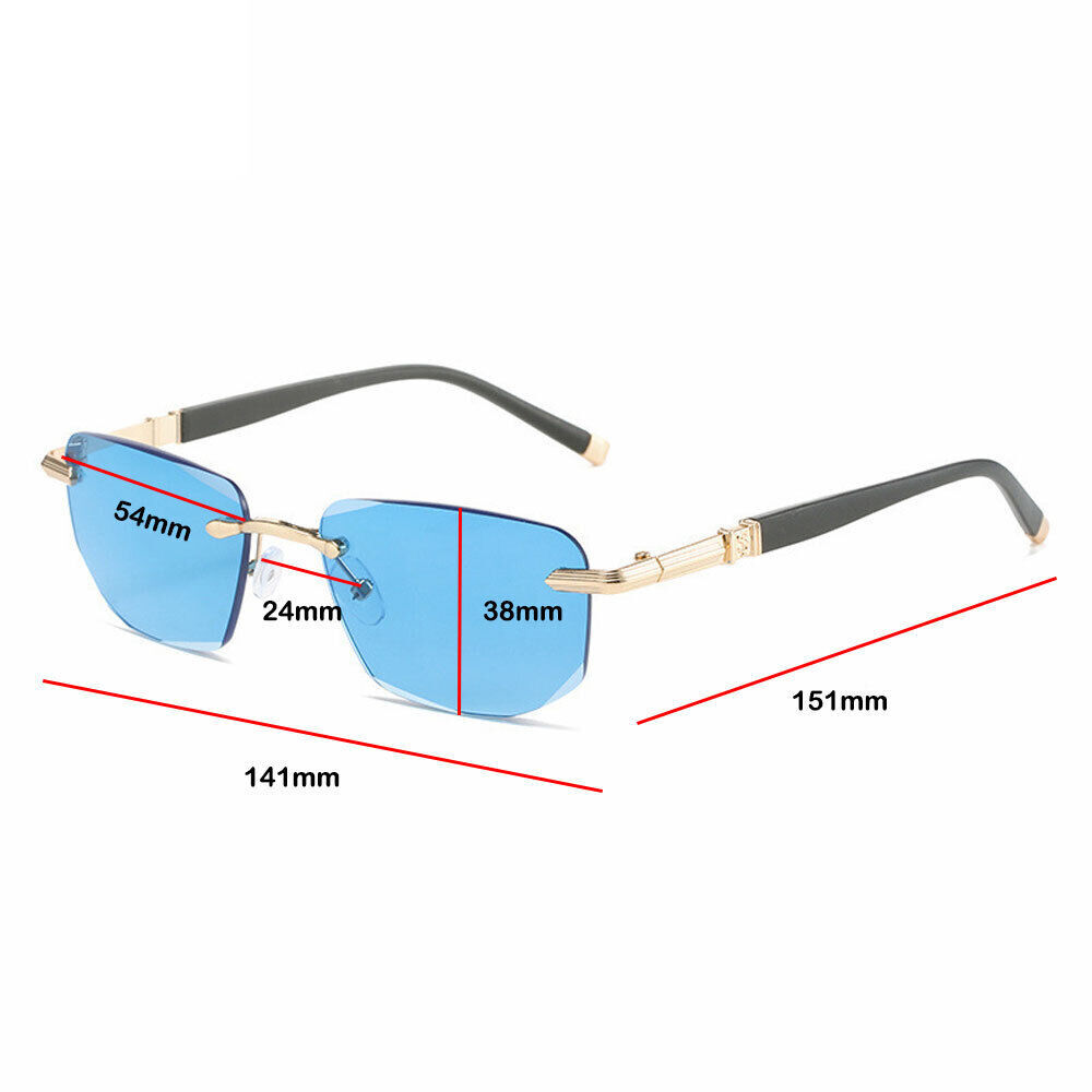 3 Pack Tinted Rimless Blue Light Blocking Reading Glasses Sunglasses Readers