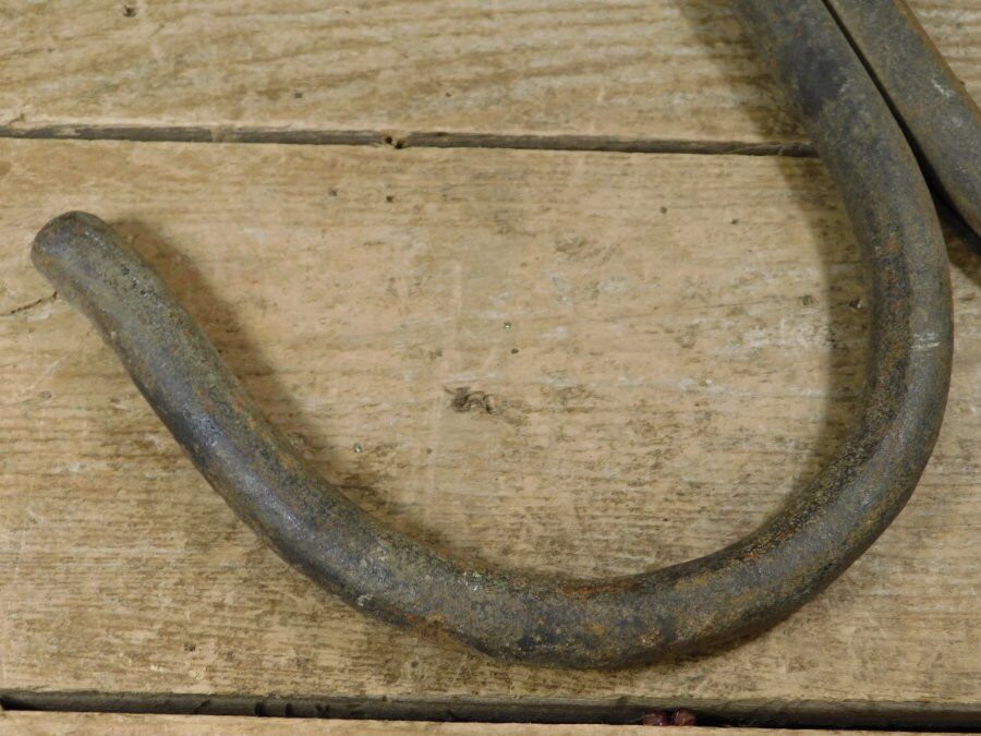 Antique Primitive Forged Iron Barn Hook Unique Shape