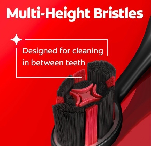 Colgate Optic White Charcoal Soft Toothbrushes for Adults 2 Pack