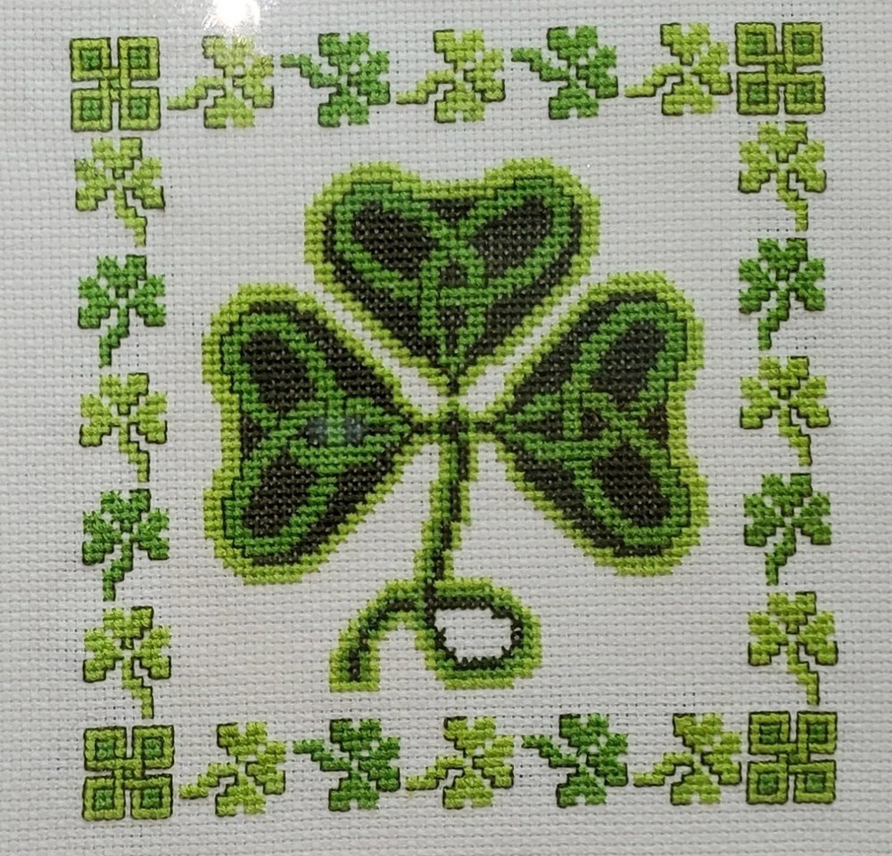 Celtic Shamrock ☘️ 7x 7 inch Square Framed